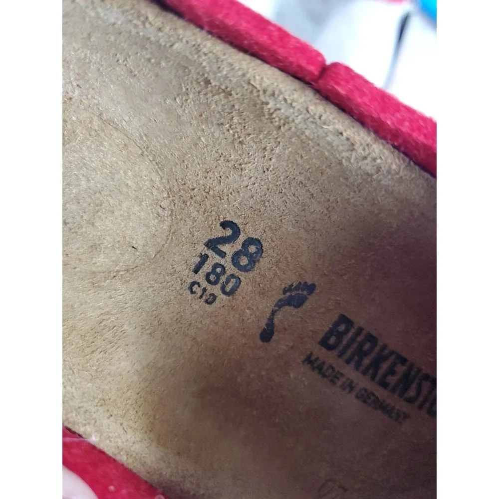 Birkenstock Kaprun Kids Clog Sz 10 C10 Narrow Snow Stars Red Lamb Slip On Shoes